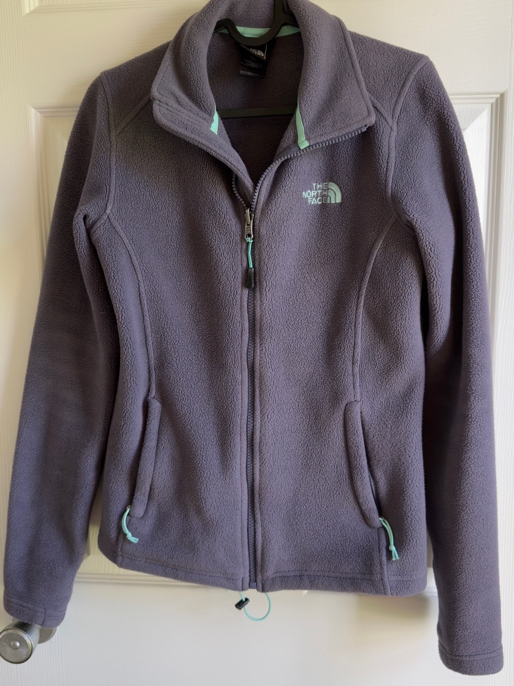 The North Face Women's Lavender Purple Fleece Jacket with Mint Accents